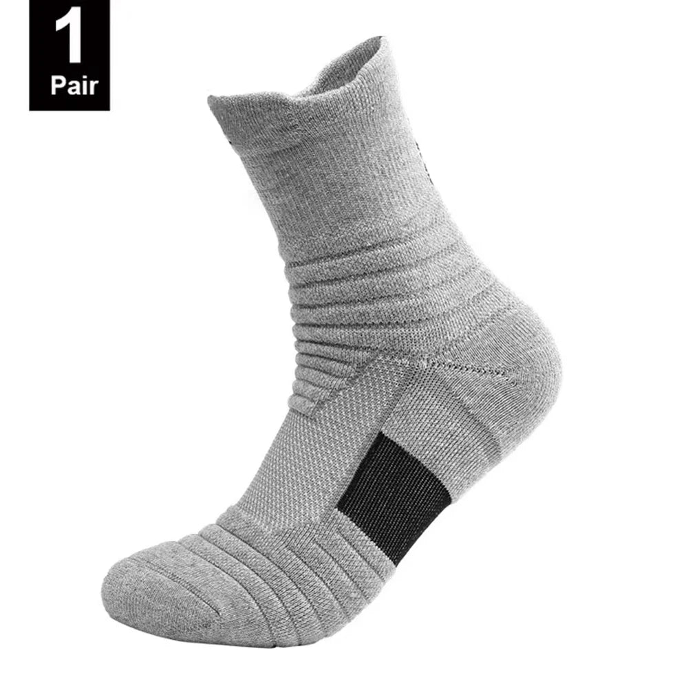 1/3 Pairs Anti-slip Football Socks Men Cotton Sock Short Long Tube Soccer Basketball Sport Socks Breathable Sock