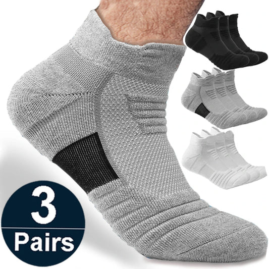 1/3 Pairs Anti-slip Football Socks Men Cotton Sock Short Long Tube Soccer Basketball Sport Socks Breathable Sock
