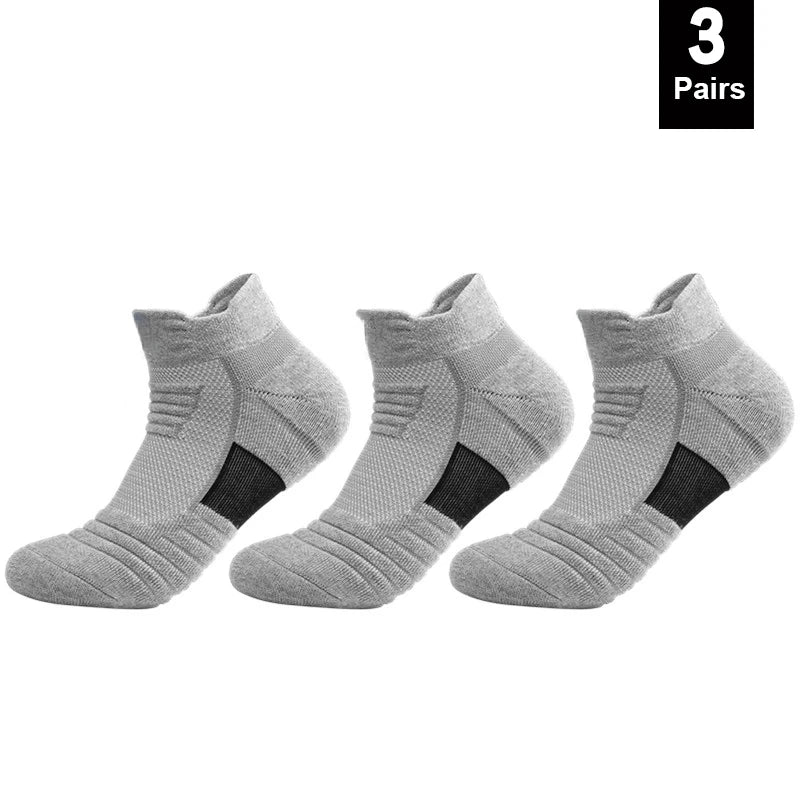 1/3 Pairs Anti-slip Football Socks Men Cotton Sock Short Long Tube Soccer Basketball Sport Socks Breathable Sock