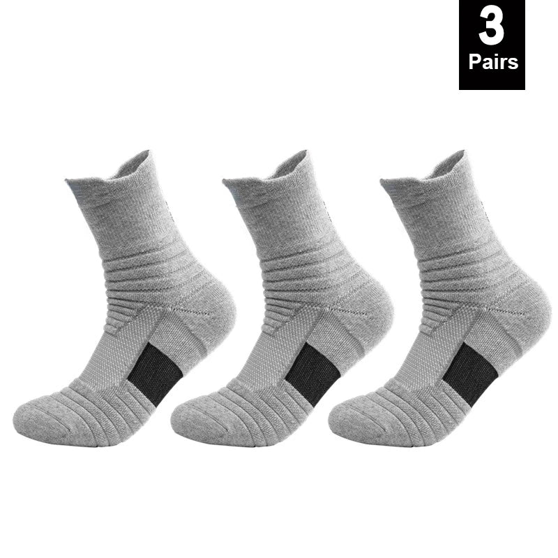 1/3 Pairs Anti-slip Football Socks Men Cotton Sock Short Long Tube Soccer Basketball Sport Socks Breathable Sock