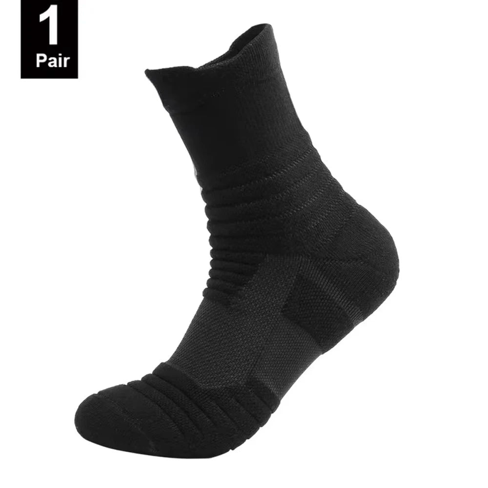 1/3 Pairs Anti-slip Football Socks Men Cotton Sock Short Long Tube Soccer Basketball Sport Socks Breathable Sock