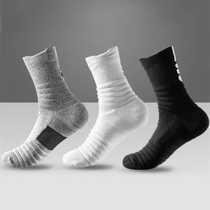 1/3 Pairs Anti-slip Football Socks Men Cotton Sock Short Long Tube Soccer Basketball Sport Socks Breathable Sock