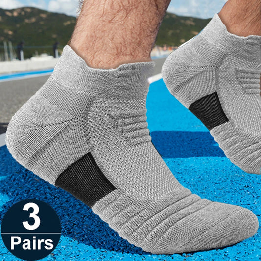 1/3 Pairs Anti-slip Football Socks Men Cotton Sock Short Long Tube Soccer Basketball Sport Socks Breathable Sock
